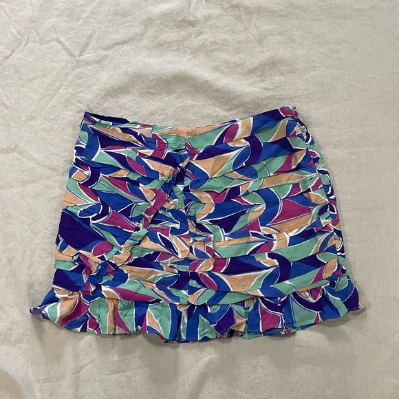 ~ZARA Ruffle Skirt Bright Multicolor~ - Picture 2 of 6